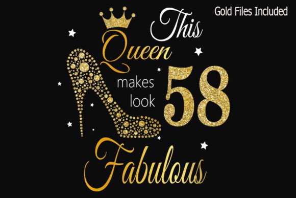 58th Birthday SVG Designs for T-Shirts & Editorial Graphics