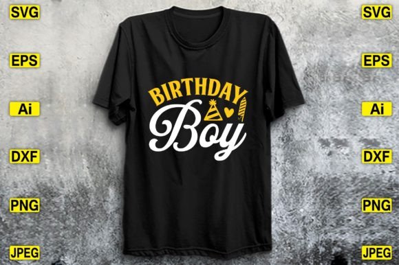 Birthday Boy Cut SVG T-shirt Design – A Fresh Graphic for Versatile Branding and Merch Projects