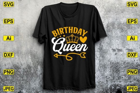 Birthday Queen SVG T-shirt Design Cute Review for Real Embroidery Projects
