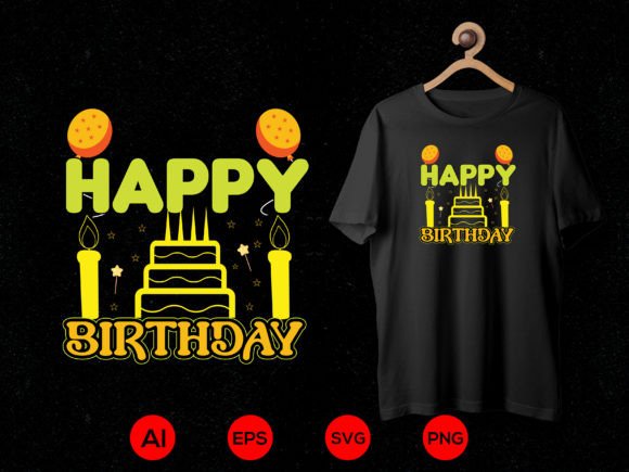 Birthday T-Shirt Design 01: A Vibrant Graphic for Content Publishers
