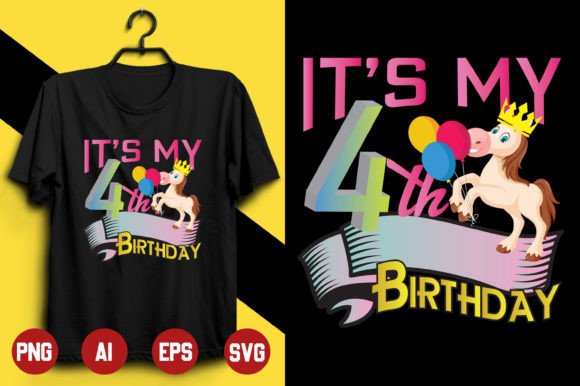 Birthday T-shirt Design -17: Graphics & Print Templates for Etsy and Digital Sellers