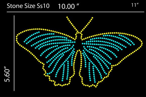 Butterfly Rhinestone Template: A Sparkling Graphic for T-Shirt Designs and Visual Branding