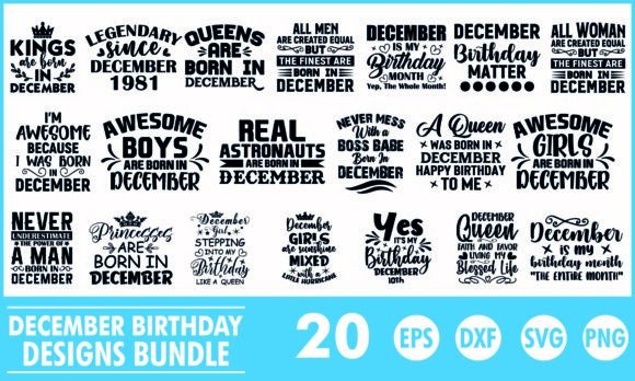 December Birthday T Shirt Designs Bundle Review