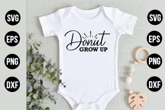 Donut Grow Up SVG Graphics for T-Shirt Designs & Marketing Visuals