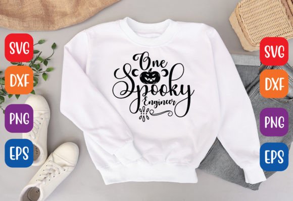 One Spooky Engineer SVG Graphic for T-Shirt Designs & Branding
