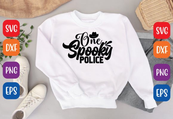 One Spooky Police SVG Graphic for T-Shirt Designs & Digital Product Sellers